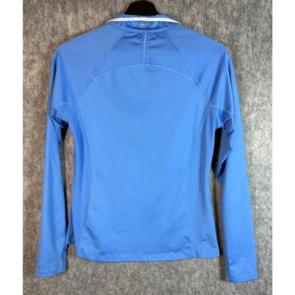 Vineyard Vine Performance Blue 1/4 Zip Pullover Sweater Golf Stretch - Small - Picture 3 of 9